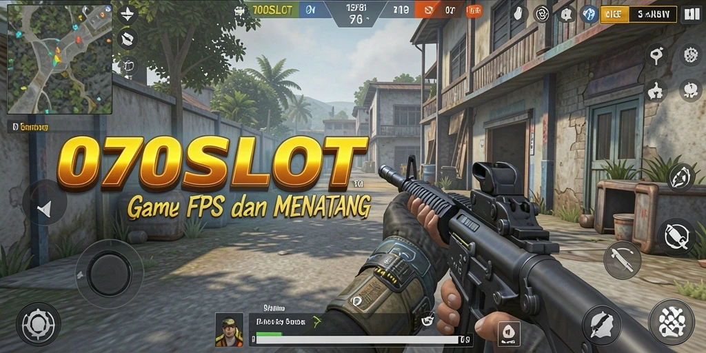 Tangkapan layar utama 070SLOT menampilkan aksi gameplay FPS yang mendebarkan.