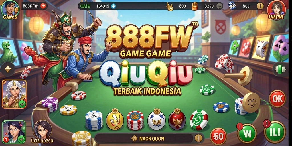 Screenshot gameplay 888FW menunjukkan keseruan QiuQiu yang menantang.