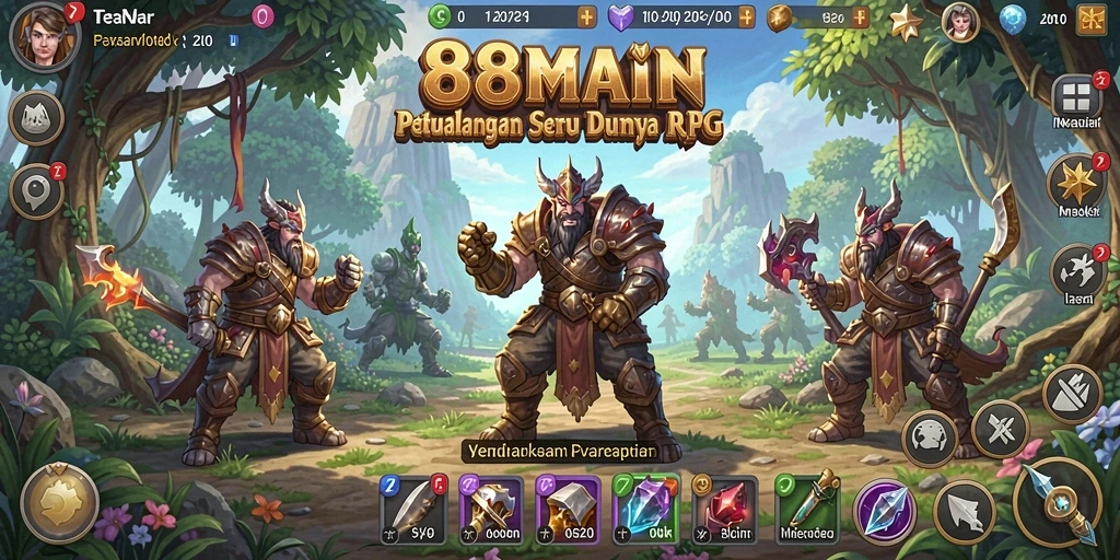 Tampilan gameplay seru di dunia RPG 88MAIN.