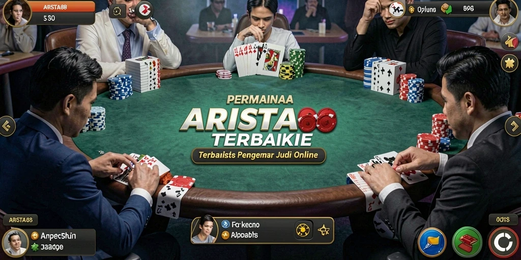 Tampilan menarik dari gameplay ARISTA88, menampilkan suasana Poker yang mendebarkan.