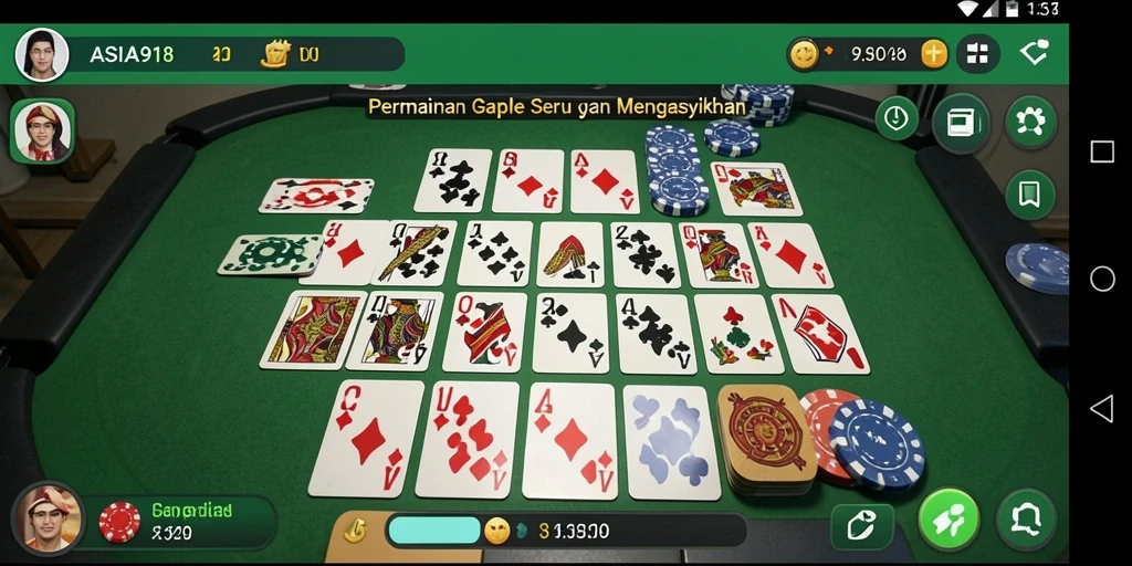 Gameplay seru ASIA918 dalam permainan Gaple yang menantang.