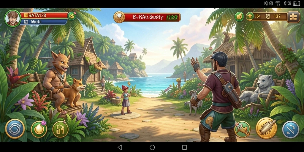 Tampilan gameplay seru dari BATA123 dengan karakter lucu.