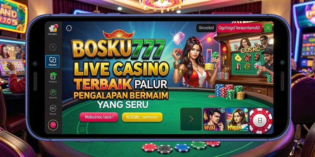 Screenshot gameplay BOSKU777 menampilkan dealer yang berinteraksi secara langsung dengan pemain.