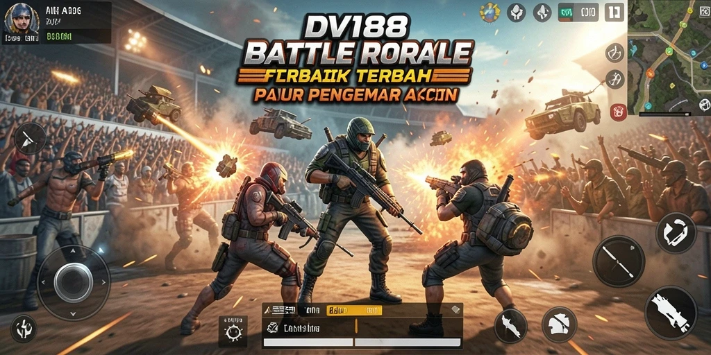 Tampilan utama gameplay DV188 dengan pertarungan seru di medan perang.