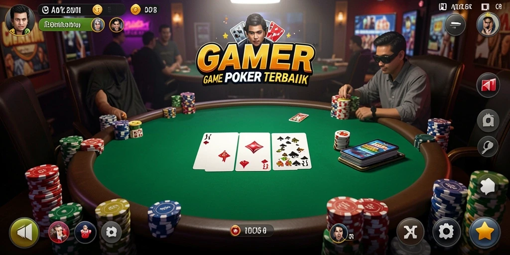 Tampilan gameplay Poker yang menarik dan interaktif dari GAMERP.