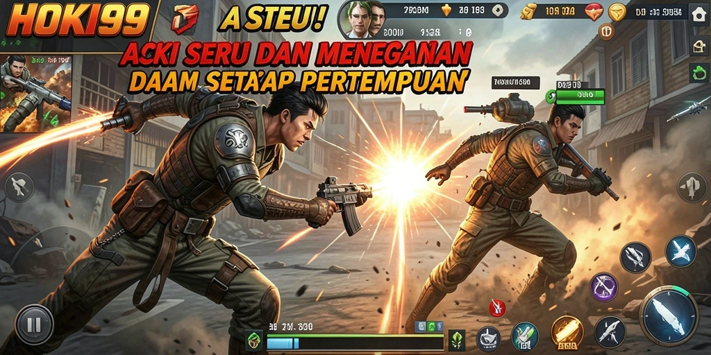 Tampilan gameplay memukau dari HOKI99 dengan pertempuran yang mendebarkan.