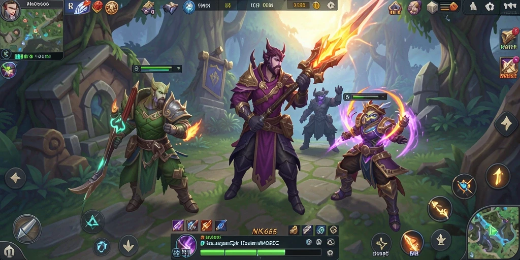 Gameplay NK666 menunjukkan pertarungan seru dan interaksi pemain.