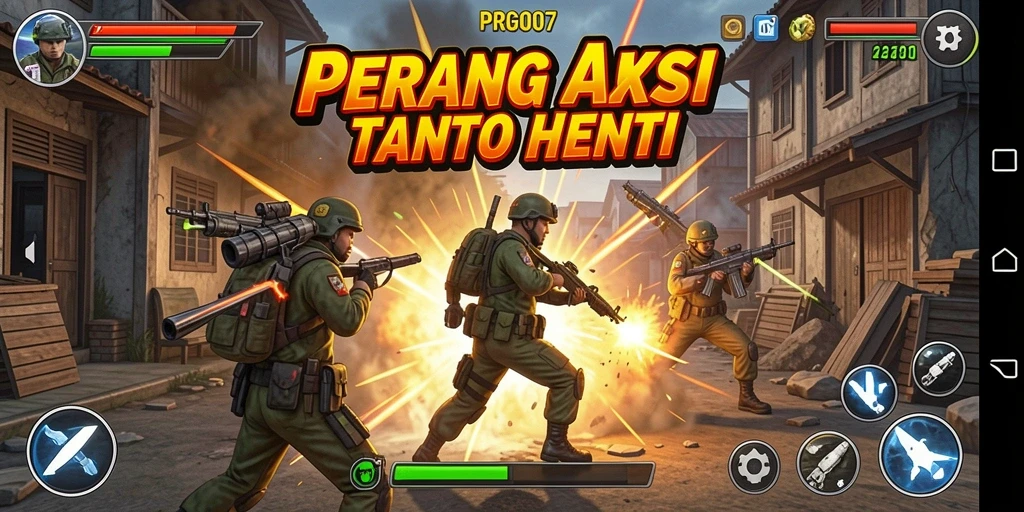 Tampilan seru dan intens dari gameplay aksi PRG007.