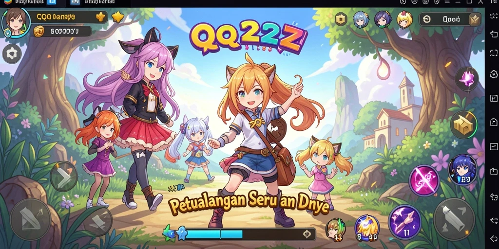 Tampilkan gameplay menarik dari QQ222 dengan karakter Anime.