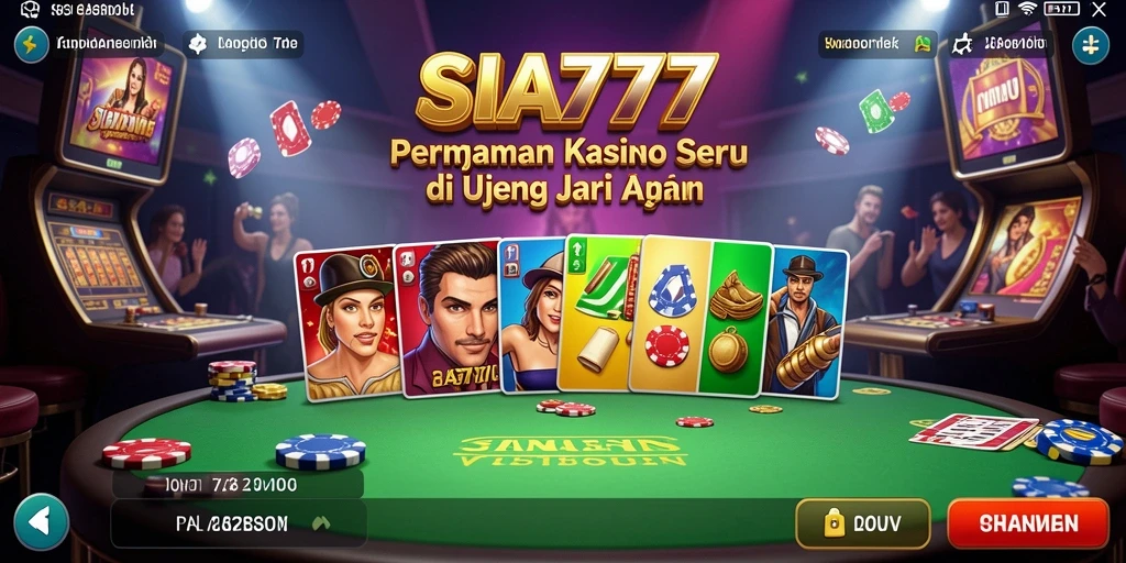 Tampilan menarik dari SIA777 saat bermain permainan Kasino.