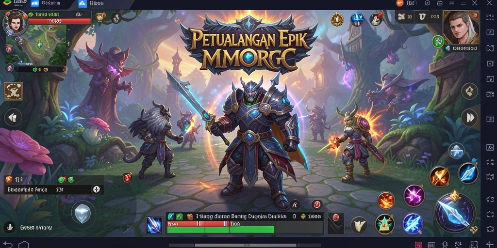 Gameplay seru dalam dunia fantasi MMORPG T9999.