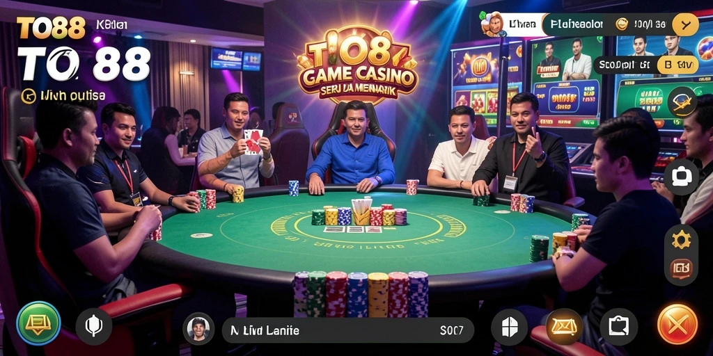 Tampilan game Live Casino TO88 yang memukau dan interaktif.
