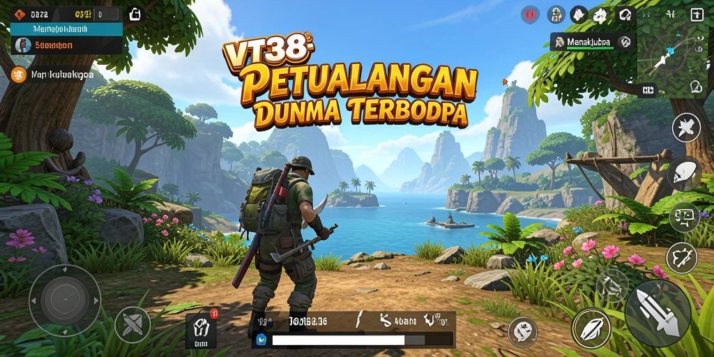 Tangkapan layar gameplay <strong>VT38</strong> menampilkan petualangan seru di dunia terbuka.