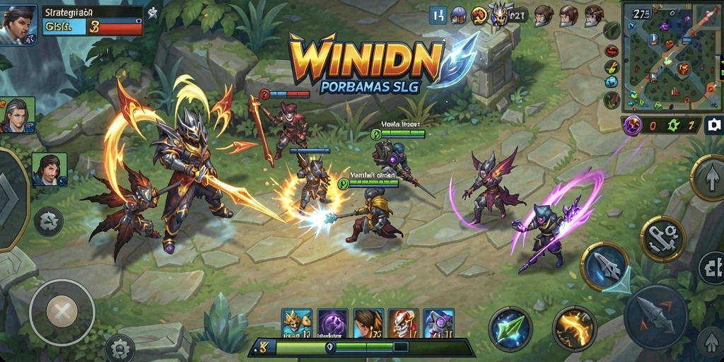 Tampilan gameplay menangkap momen pertempuran strategi yang intens.